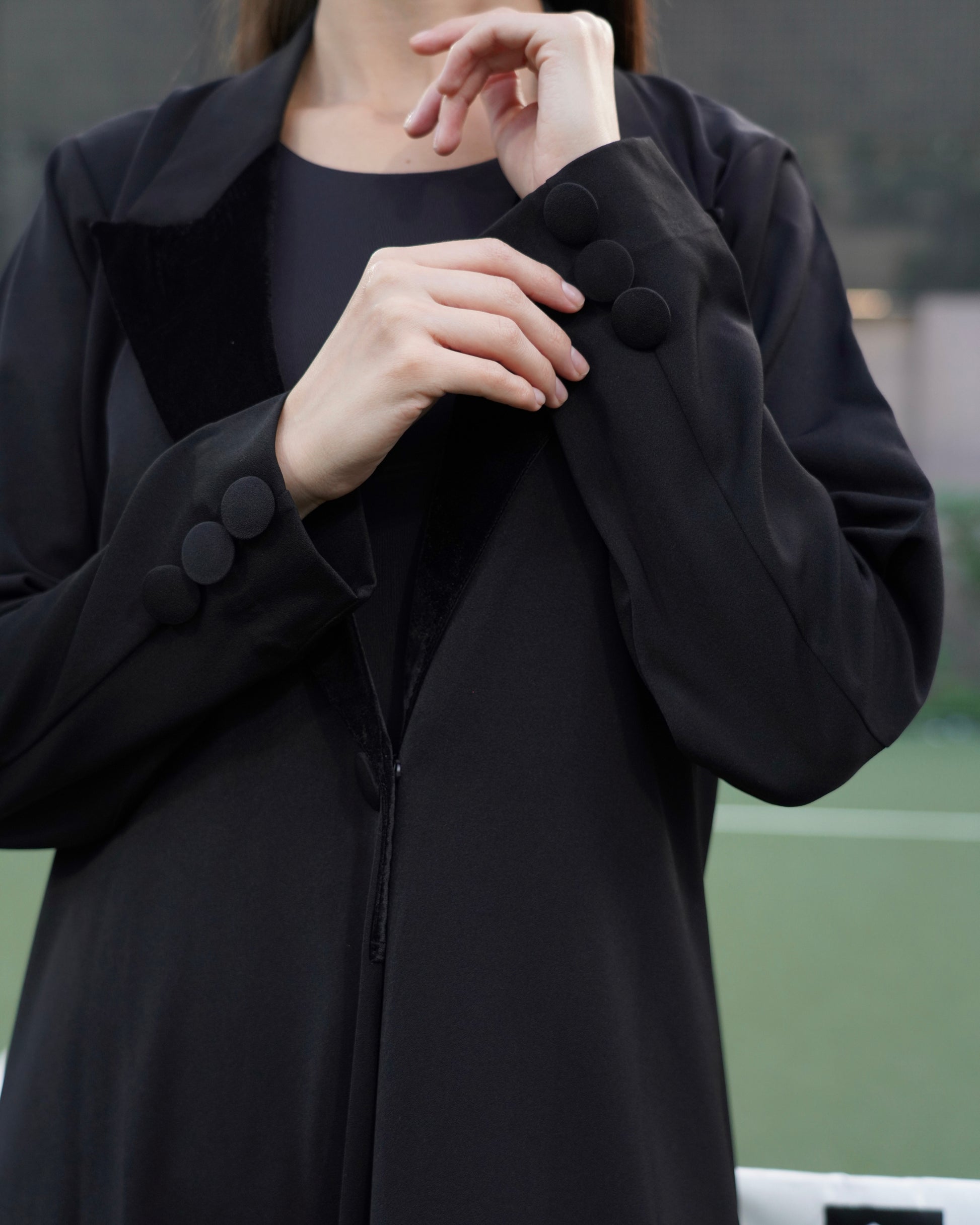 Blazer velvet black
