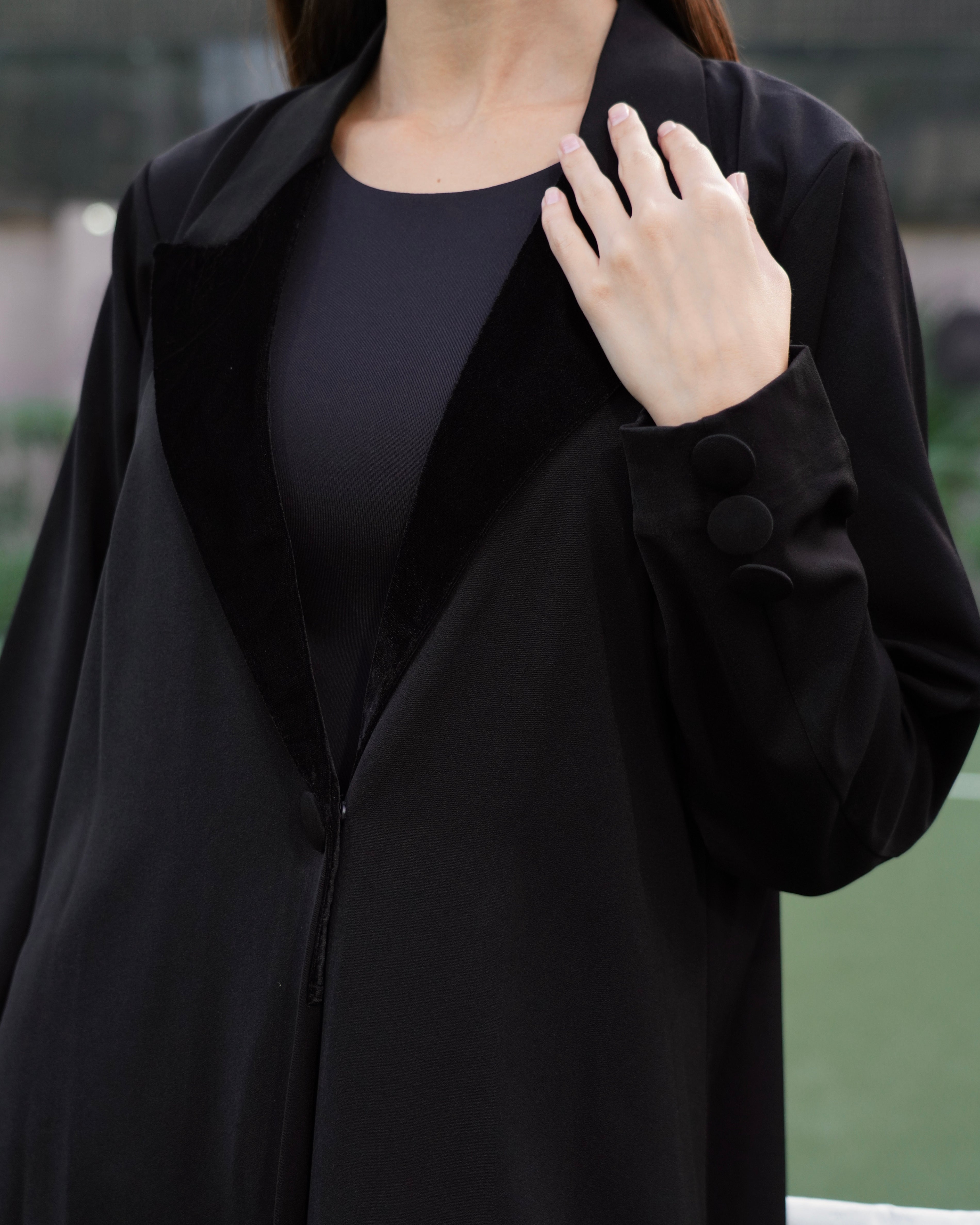Blazer velvet black