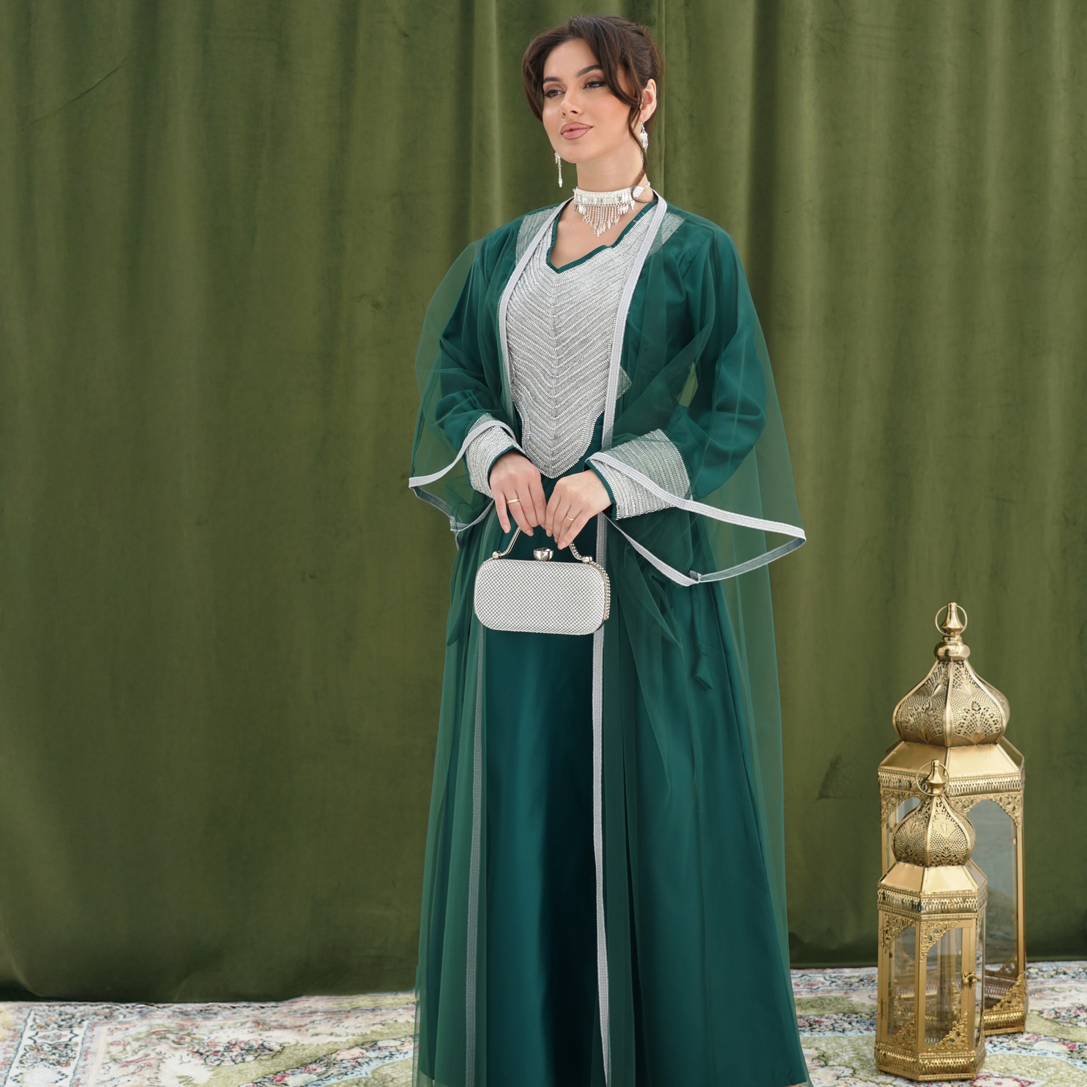 Sheikha Dark Teal Green